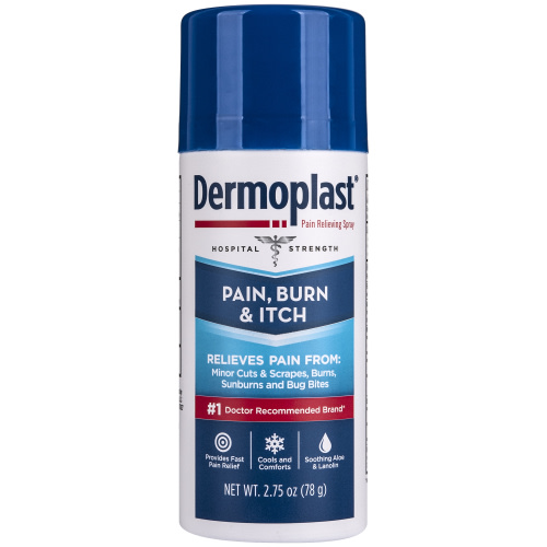 Dermoplast Pain, Burn & Itch Relief Spray for Minor Cuts, Burns and Bug Bites, 2.75 oz