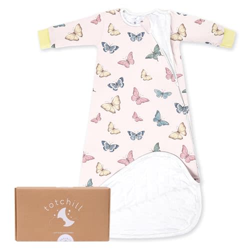 Baby Sleep Sack Long Sleeve 1.0 TOG 0-6-18-3T Wearable Blanket Infant Sleeping Bag, Soft & Breathable, 2-Way Zipper