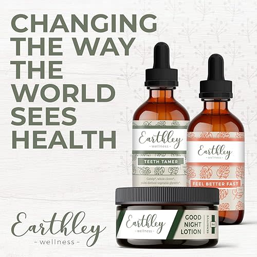 Earthley Wellness, Teeth Tamer, Natural Teething Relief, Soothes Drooling and Irritability Due to Teething or Toothaches, Pure, Organic Ingredients, Improved Label (1.69 oz)