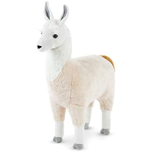Melissa & Doug Standing Lifelike Plush Llama Stuffed Animal (31 x 30 x 9.5 inches)