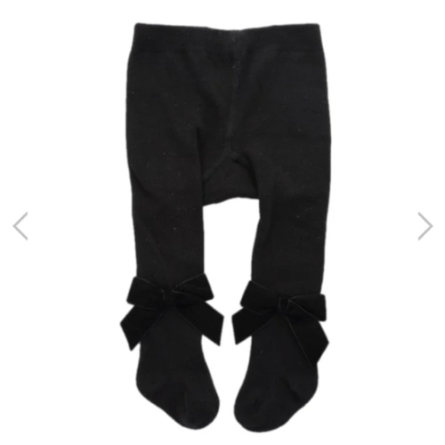 VELVET BOW Tights - Hazel & Bo