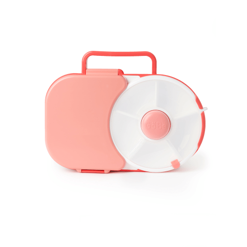 GoBe Kids Bento Style Lunch Box with Snack Spinner Flip - Divided Lunch Container with 6 Compartments, Sandwich Tray and Fruit Storage, For School Lunch and Travel