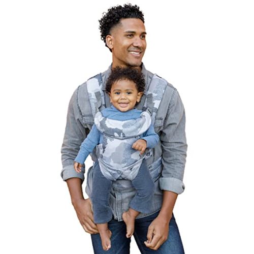 Infantino Flip 4-in-1 Convertible Baby Carrier, Adjustable, Ergonomic Babywearing, Registry Essential, Baby Carrier for Newborn to Toddler, Gray