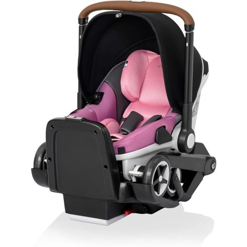 Evenflo Gold Shyft DualRide with Carryall Storage Infant Car Seat and Stroller Combo (Opal Pink)