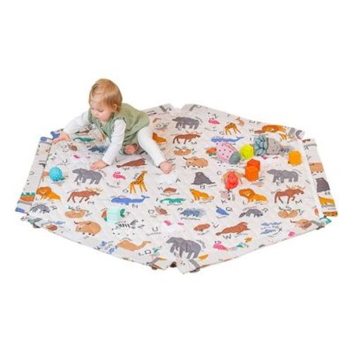 Toddleroo by North States SecureMat Baby Playmat for Superyard or 6 Panel Playard - Animal ABC