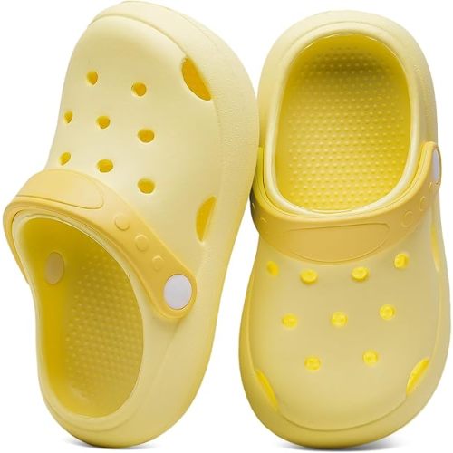 Toddler Kids Clogs Boys Girls Slip on Slides Sandals Children Summer Beach Pool Outdoor Water Shoes Shower Slippers