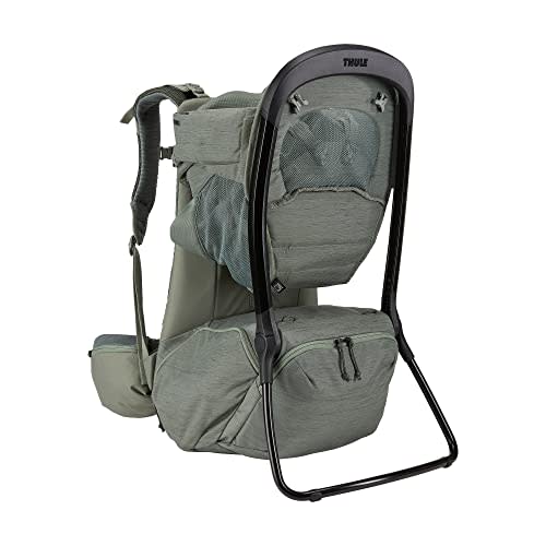 Thule Sapling Child Carrier Backpack - Machine Washable Seat - Self-Standing Frame - Adjustable padded straps for parents - Ergonomic seat with under-leg support for child - UPF 50 Sunshade