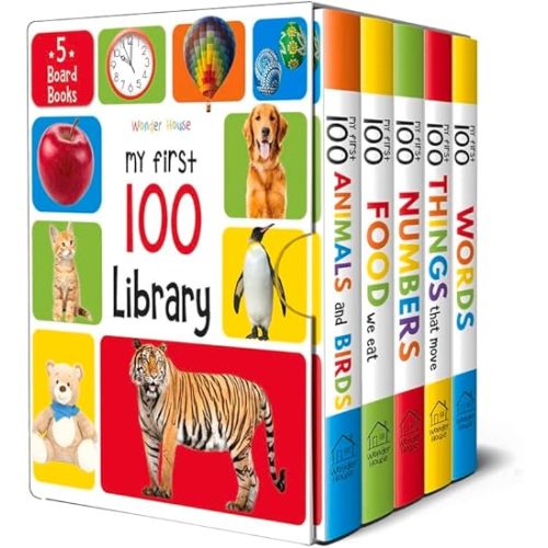 My First 100 Library: Boxset of 5 Early Learning Board Books Board book – August 3, 2021