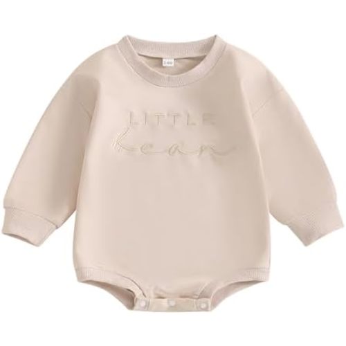 Gender Neutral Newborn Baby Boy Girl Fall Winter Clothes Long Sleeve Bubble Romper Onesie Unisex Infant Outfit