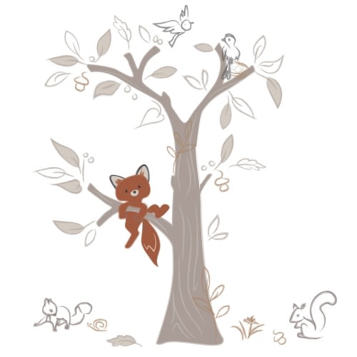 Treetop Fox Wall Decals