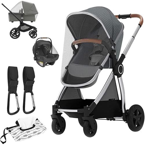 Mosquito Stroller Net Set by Kiki Babies Kiki Babies, Include 2 Multipurpose Stroller Hooks and A Baby Wipes Dispenser, Bug Net for Strollers, Bassinets, Cradles, Playards, and Portable Mini Crib