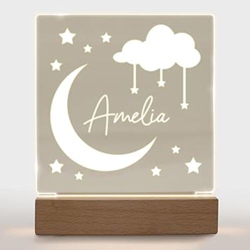 Personalized Night Light for Kids Girls Boys Customized Gifts for Baby Girl Nursey Lamp Bedroom Dream Stars
