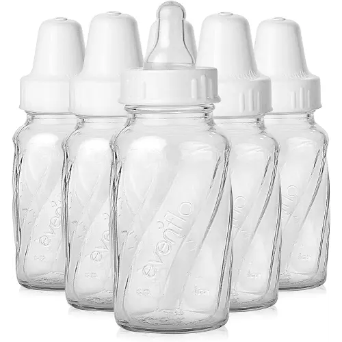 Evenflo Feeding Classic Glass, Twist Bottles, 4 Oz, 6 Bottles.