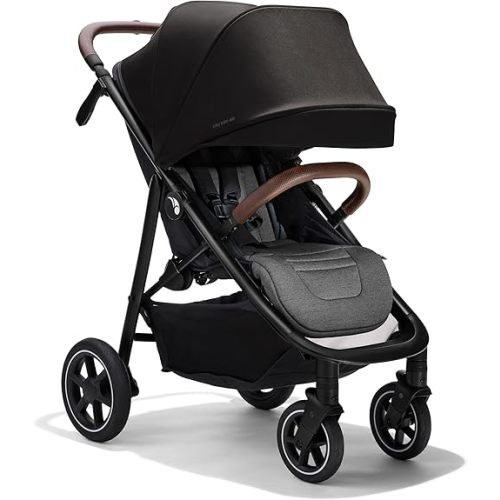 Baby Jogger City Mini Air Lightweight Stroller, Rich Black - All-Terrain Wheel Suspension, Adjustable Seat with Calf Support, Compact Fold