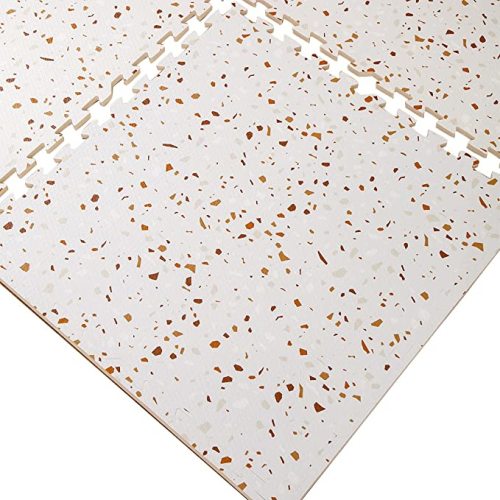 Terrazzo Playmat, 6ft x 4ft, Non-Toxic, Eco-Friendly, EVA-Foam, Puzzle Playmat (Brown), Extra Large