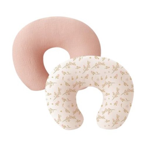 2Pcs Nursing Pillowcase for Baby Breastfeeding, Soft & Stretchy Pillow Slipcover Breathable Infant