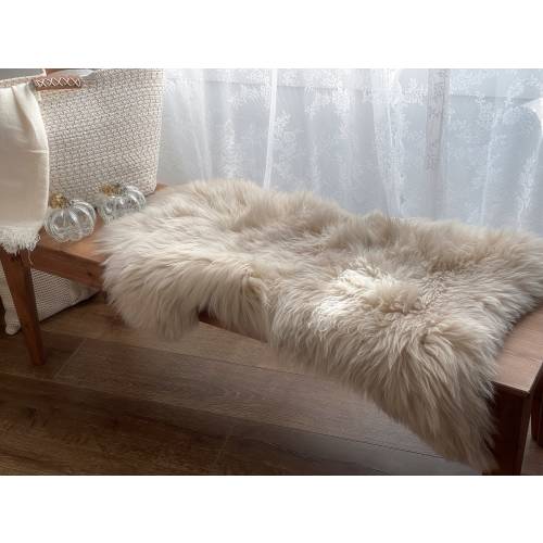Follkee Sheepskin, Champagne Beige Taupe Icelandic Australian Sheepskin, sheepskin rug throw, natural sheepskin, real sheepskin rug