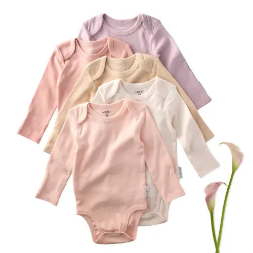5-Pack Long Sleeve Bodysuits - Sorbet - NB