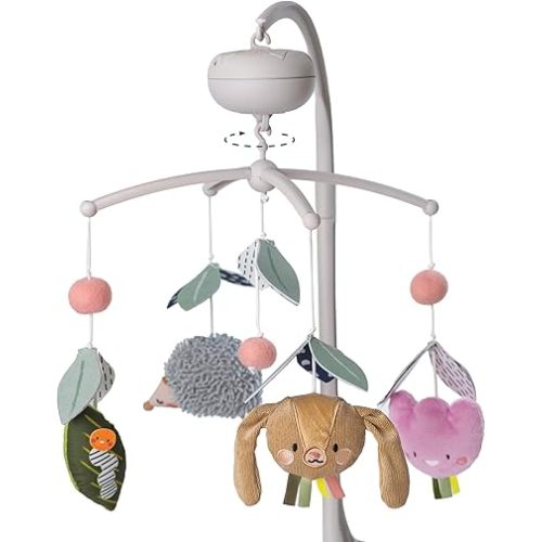 Taf Toys Baby Crib Mobile with Music and Lights - Musical Crib Toy with Non-Repeating Classical Melodies, Stimulates Baby's Senses and Emotional Intelligence, Ideal for Boys and Girls Nursery Decor