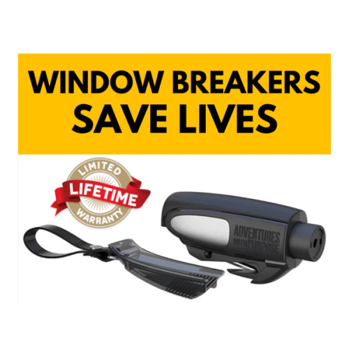 2-in-1 Emergency Window Breaker & Seatbelt Cutter