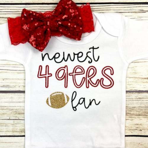 Newest 49ers Fan Football Bodysuit Outfit for Baby Girl - Etsy