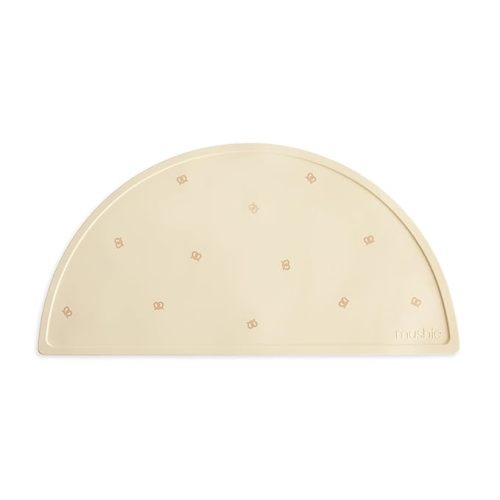 mushie Silicone Placemat for Kids | BPA-Free Non-Slip Design (Pretzel) - Pretzels