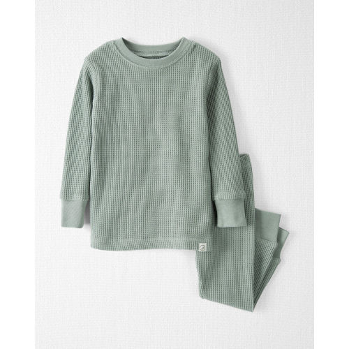Baby Waffle Knit Pajamas Set Made with Organic Cotton in Sage Pond - Little Planet | Carter's