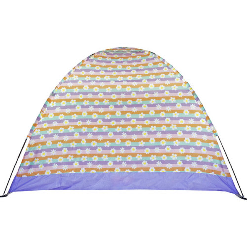 Indoor/Outdoor Camping Play Tent, Happy Daisy Stripes - Mimish | Maisonette