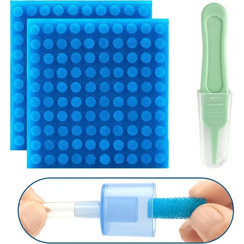 200-Pack of Premium Nasal Aspirator Hygiene Filters, Replacement for NoseFrida Nasal Aspirator Filters, BPA, Phthalate & Latex-Free with Nose Cleaning Tweezer