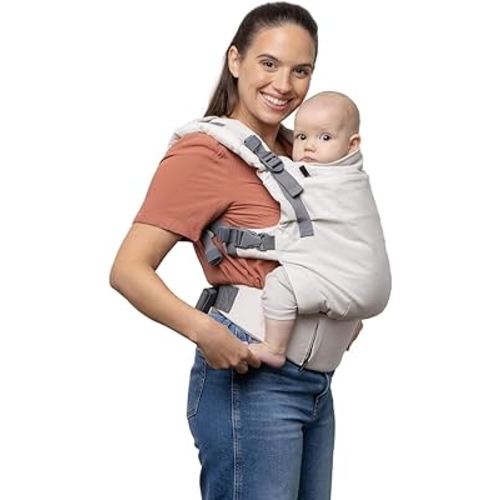 Boba X Baby Carrier - Newborn to Toddler, Hip-Healthy, Micro-Adjustable, Petite to Plus Size, 7-45 lbs (Organic Stone)
