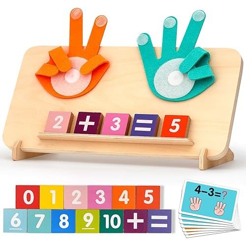 Preschool Learning Toys for Toddlers 2-4, Educational Math manipulatives Number Counting Blocks for Kids, Montessori Toys for 3-5 Year Old Boys Girls Birthday Gifts