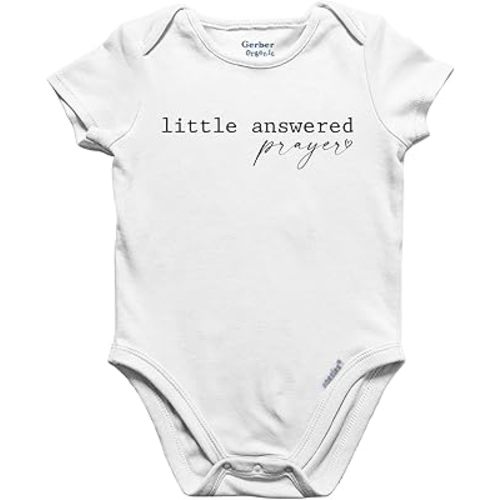 Brain Juice Tees Little Answered Prayer Baby - Religious - Organic Cotton Baby