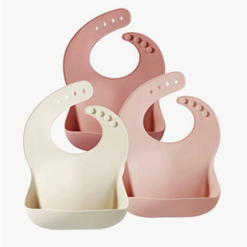 PandaEar Silicone Bibs for Babies Toddlers Girls| Adjustable Waterproof BPA Free Soft Durable Bibs for eating with Large Pocket Food Catcher : Amazon.com.au: Baby