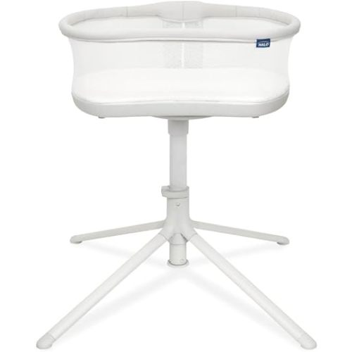 HALO BassiNest Swivel Sleeper 3.0 – Over-Bed Baby Bassinet with 360 Rotation, Adjustable Height, Breathable Mesh, Safe Close Sleeping, Lowering Wall for Easy Access, Feeding & C-Section Recovery