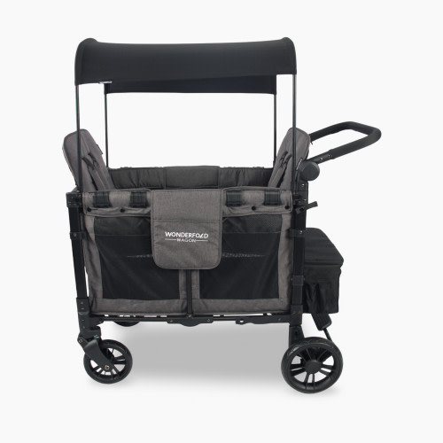 WonderFold Wagon W2 Elite Double Stroller Wagon (2 Seater) - Charcoal Gray