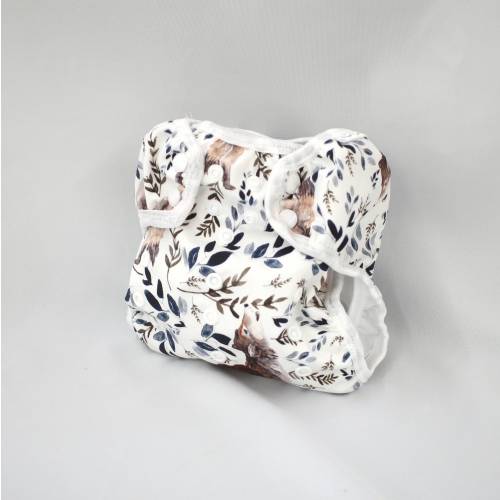 One Size Wolf cloth diaper for prefolds or inserts, OS Diaper cover, AI2 Diaper,