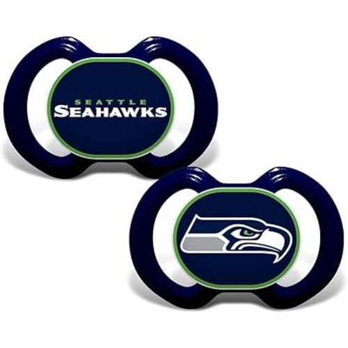 BabyFanatic Pacifier 2-Pack - NFL Seattle Seahawks - Officially Licensed League Gear