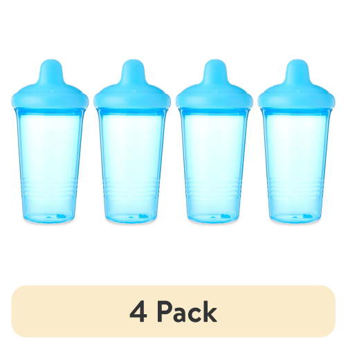 (4 pack) Parent's Choice Hard Spout Sippy Cup, 9 fl oz, 6 Months+, Blue Color