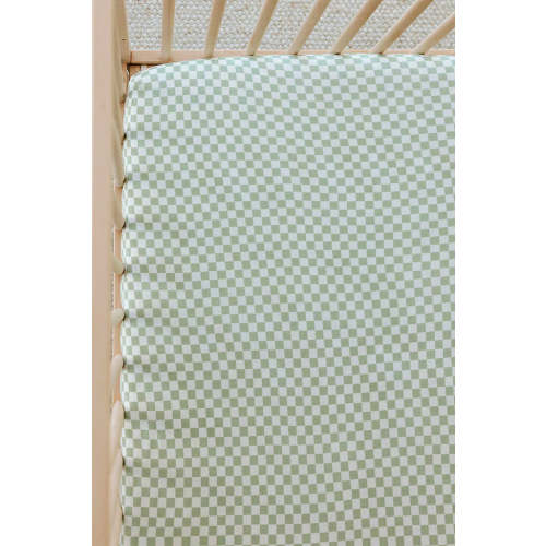 Fern Chequer Crib Sheet