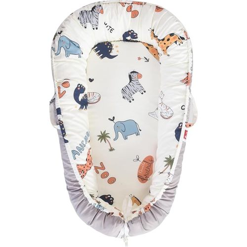 Baby Lounger, Snuggle Nest Infant Lounger, Co Sleeper for Newborn Essentials, 100% Cotton Soft Breathable Infant in Bed, Gift for Baby Boys Girls