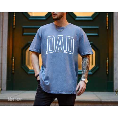 Comfort Colors® Retro Dad Shirt, Cute Father's Day Gift, New Dad Est Shirt, Christmas Gift for Dad, Custom Grandpa Shirt
