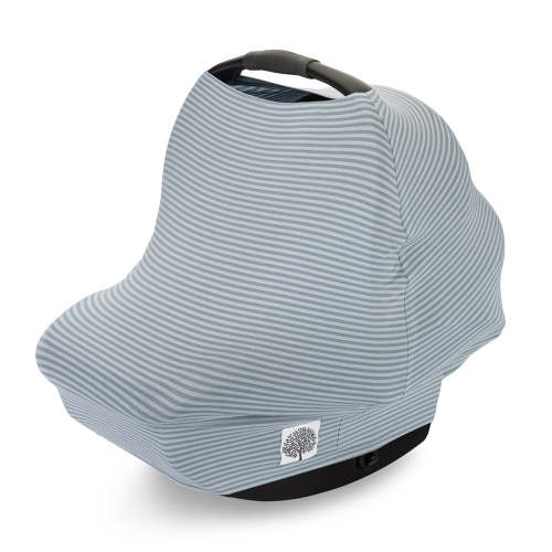 Multi Use Baby Cover | Nursing & Car Seat Cover | Stormy Blue Stripe – Parker Baby Co.