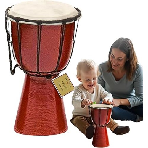 Drums Djembe Drum Djembe jembe is a Rope- goat skin Covered Goblet Drum Played by Hands West Africa style (4x8) Designed in the USA