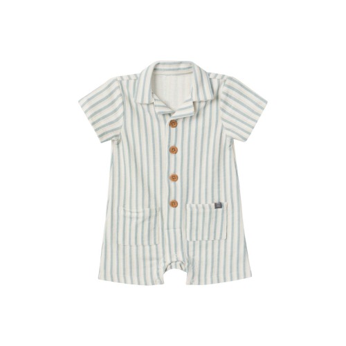 Collared Short Sleeve Romper, 0-3M