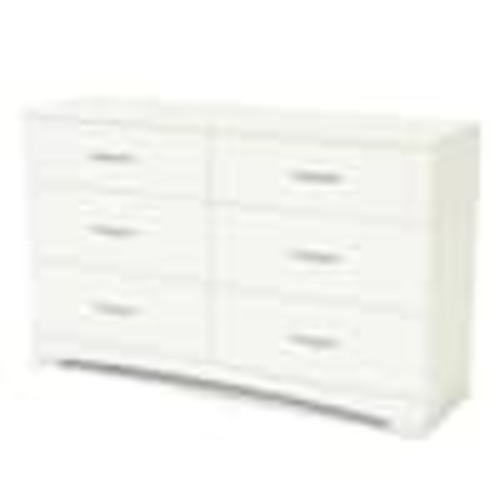 South Shore Step One 6-Drawer Pure White Dresser 3160010