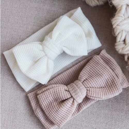 Large Waffle Knit Bow