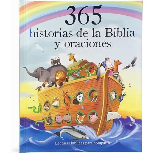 365 Historias de la Biblia y Oraciones / 365 Bible and Prayers Padded Treasury Guilded (Spanish Language), Ages 3-8 (en español) (Little Sunbeams) (Spanish Edition) Hardcover – Illustrated, February 17, 2020
