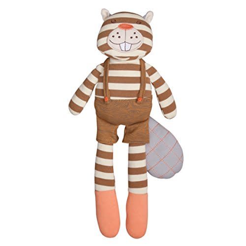 Organic Farm Buddies Plush Toy - Buster Beaver, 14 inches