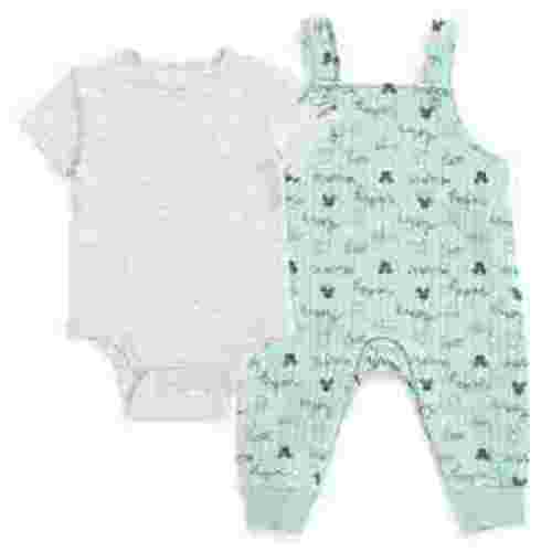 Disney Mickey Mouse Minnie Mouse Bodysuit and Overall Outfit Set Newborn to Infant