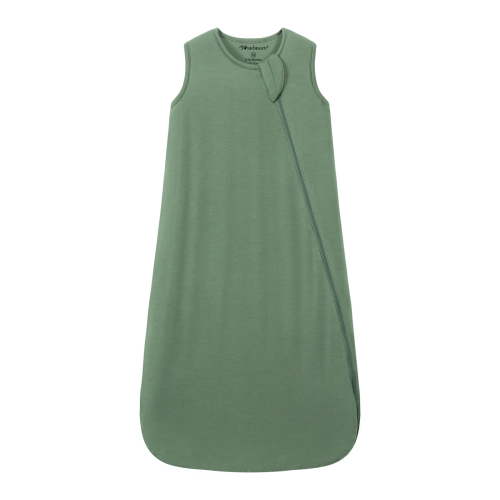 Mosebears Unisex Baby Sleep Sack 1.0 TOG, Supersoft Rayon Made from Bamboo Wearable Blanket with 2-Way Zipper (Dark Green,0-6 Months)